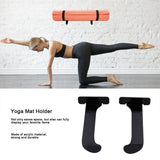 1Pair Yoga Mat Wall Mount Holder Acrylic Yoga Mat Wall Hanger Storage Rack Household Exercise Yoga Mat BracketBlack - Extra Image
