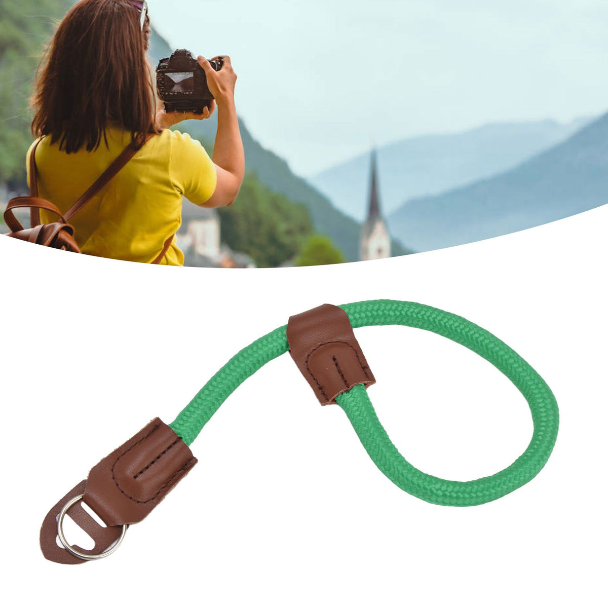Adjustable Camera Hand Wrist Strap for Nikon Digital SLR Camera Quick Release Hand RopeGreen