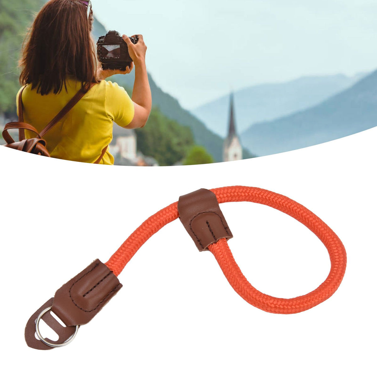 Adjustable Camera Hand Wrist Strap for Nikon Digital SLR Camera Quick Release Hand RopeOrange