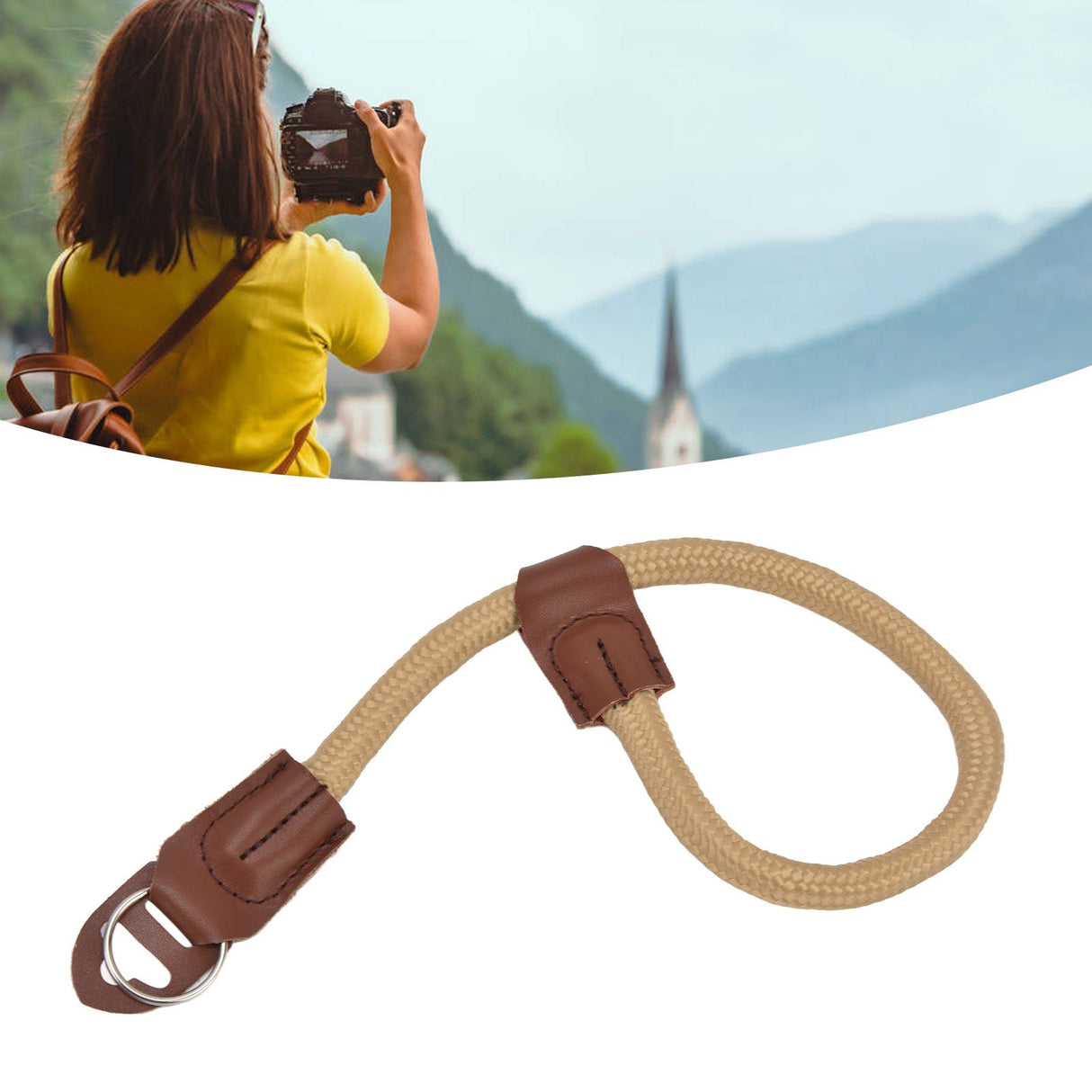Adjustable Camera Hand Wrist Strap for Nikon Digital SLR Camera Quick Release Hand RopeKhaki