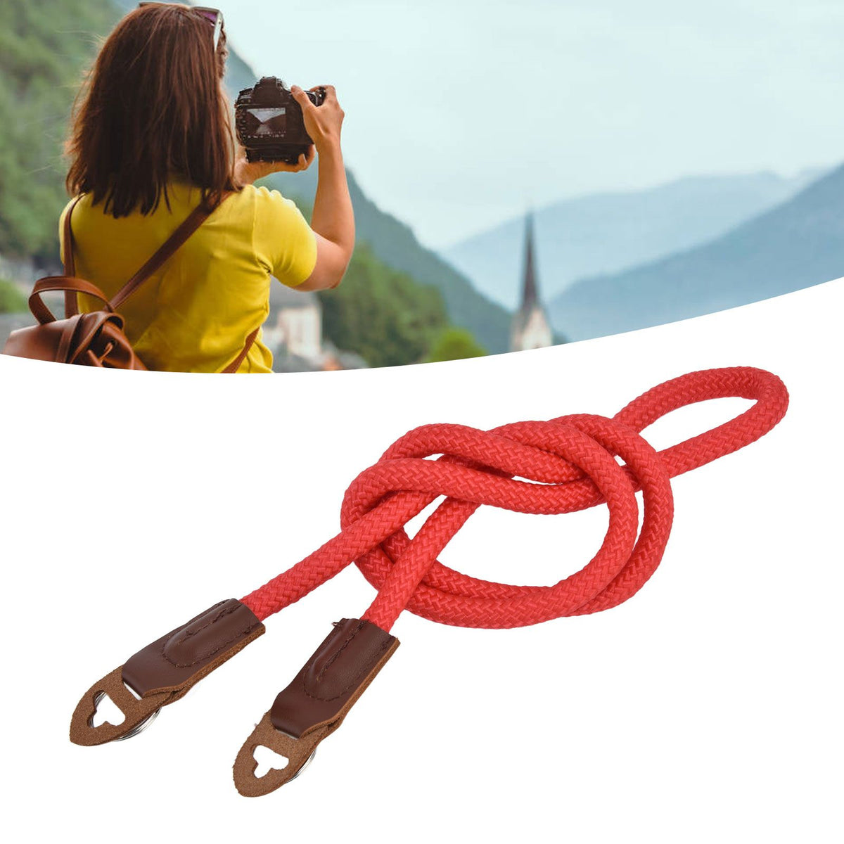 Camera Strap Nylon Universal Adjustable Camera Shoulder Neck Wrist Belt for Digital SLRRed