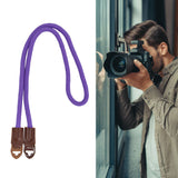 Camera Strap Nylon Universal Adjustable Camera Shoulder Neck Wrist Belt for Digital SLRPurple