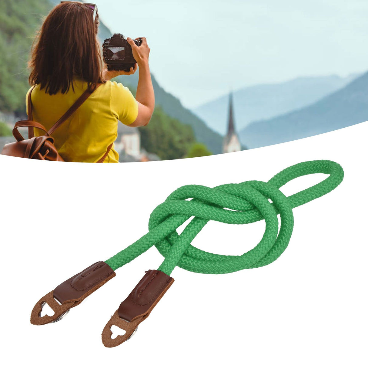 Camera Strap Nylon Universal Adjustable Camera Shoulder Neck Wrist Belt for Digital SLRGreen
