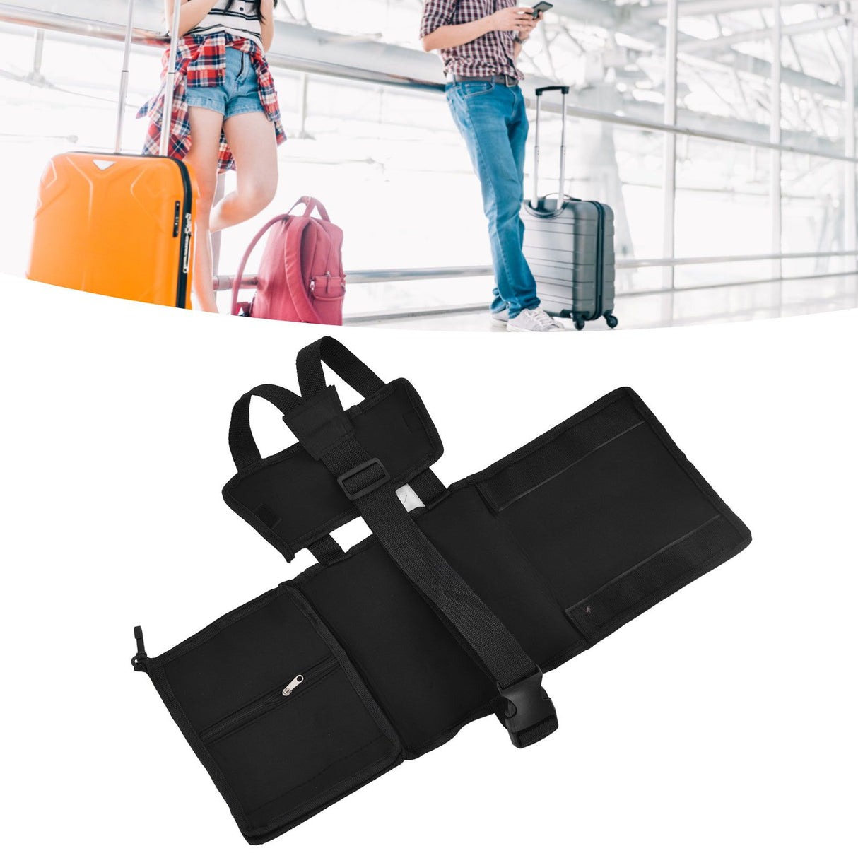 Luggage Storage Bag Large Capacity Multi Pocket Design Easy Installation Wear Resistant for Travelling