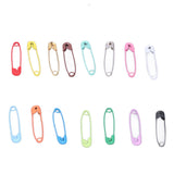 Safety Pins DIY Making Reliable Locking Design Glossy Bright Small Compact Sewing Accessories for Art Project15 Colors 300 Pcs/Box - Side View