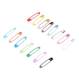 Safety Pins DIY Making Reliable Locking Design Glossy Bright Small Compact Sewing Accessories for Art Project15 Colors 300 Pcs/Box - Top-Down View