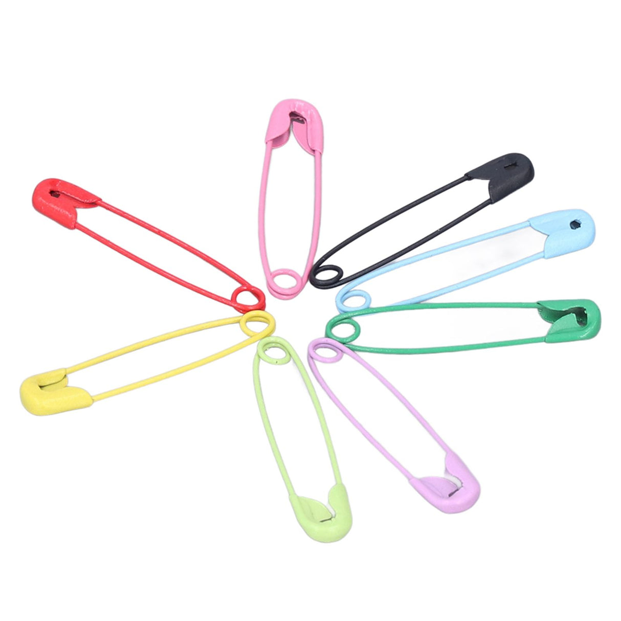 Safety Pins DIY Making Reliable Locking Design Glossy Bright Small Compact Sewing Accessories for Art Project15 Colors 300 Pcs/Box