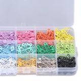 Safety Pins DIY Making Reliable Locking Design Glossy Bright Small Compact Sewing Accessories for Art Project15 Colors 300 Pcs/Box - Extra Image