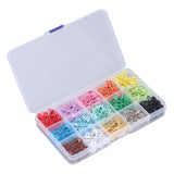 Safety Pins DIY Making Reliable Locking Design Glossy Bright Small Compact Sewing Accessories for Art Project15 Colors 450 Pcs/Box