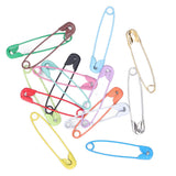 Safety Pins DIY Making Reliable Locking Design Glossy Bright Small Compact Sewing Accessories for Art Project15 Colors 450 Pcs/Box - Top-Down View