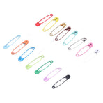 Safety Pins DIY Making Reliable Locking Design Glossy Bright Small Compact Sewing Accessories for Art Project15 Colors 450 Pcs/Box