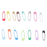 Safety Pins DIY Making Reliable Locking Design Glossy Bright Small Compact Sewing Accessories for Art Project15 Colors 450 Pcs/Box