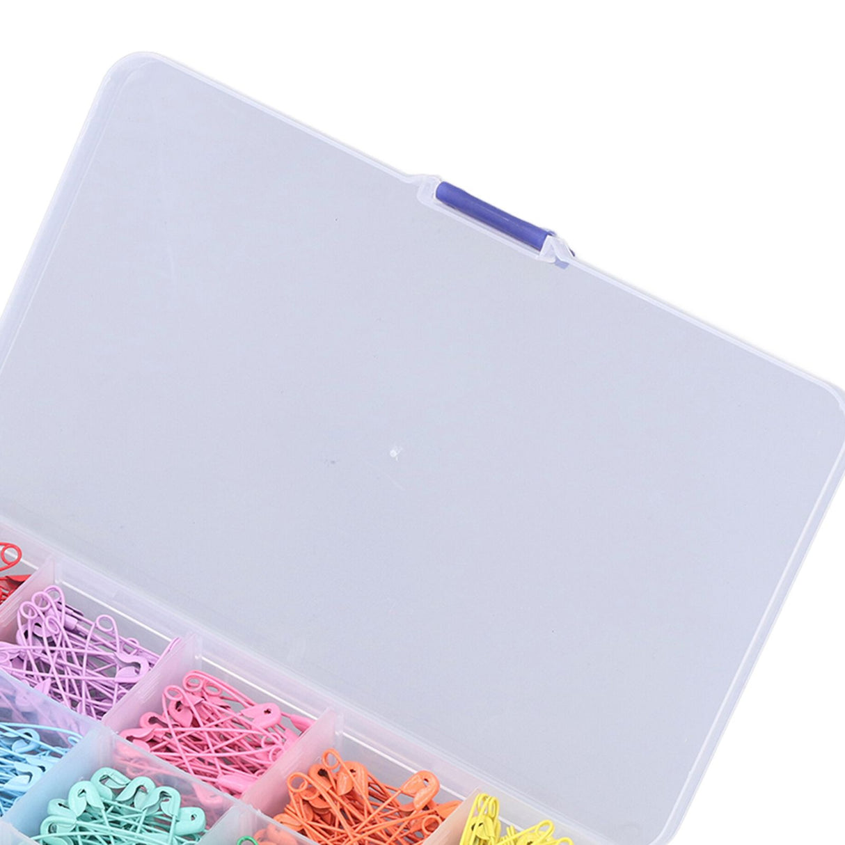 Safety Pins DIY Making Reliable Locking Design Glossy Bright Small Compact Sewing Accessories for Art Project15 Colors 450 Pcs/Box