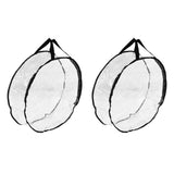 Wreath Storage Container Transparent Round Storage Bag Black Edge PVC Heavy Duty Storage Bag2PCS