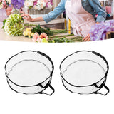 Wreath Storage Container Transparent Round Storage Bag Black Edge PVC Heavy Duty Storage Bag2PCS