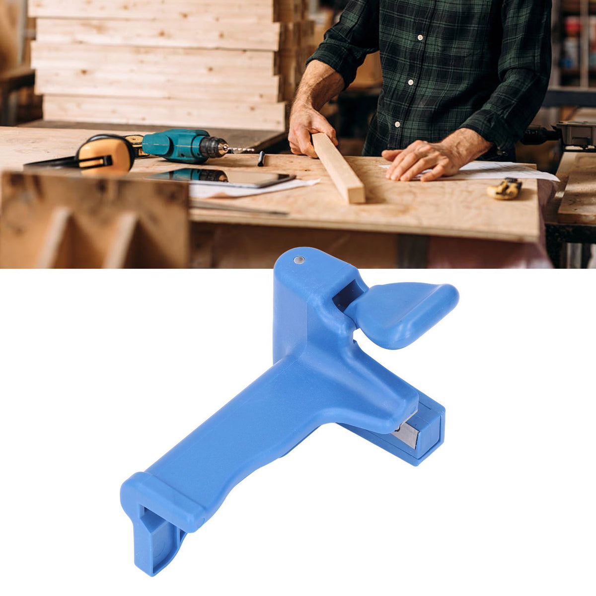 Edge Trimmer Side Tail Trimming Cutter Hand Held Type with Blades for Woodworking Manual Craft