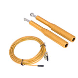 Skipping Rope Strong Durable Adjustable Flexible Reliable Professional Convenient Exercise Supplies for Indoor OutdoorAluminum Alloy Gold - Top-Down View