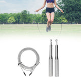 Skipping Rope Strong Durable Adjustable Flexible Reliable Professional Convenient Exercise Supplies for Indoor OutdoorAluminum Alloy Silver - Extra Image