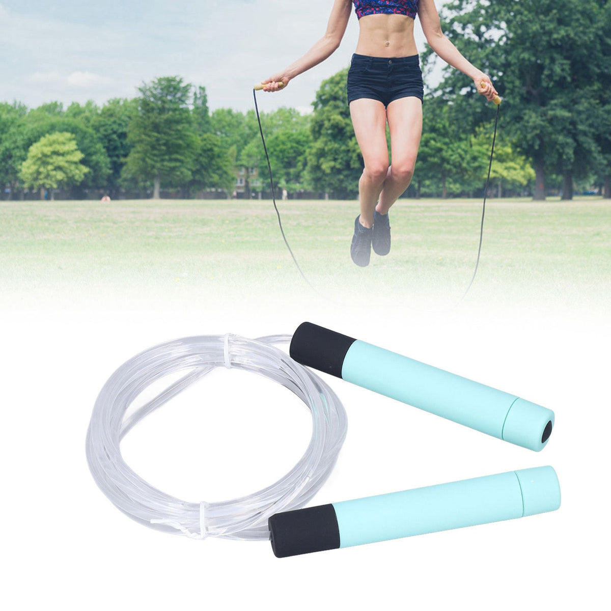Children Skipping Rope Rainbow Luminous Fitness Skipping Rope Flashing Student Fluorescent Skipping Rope