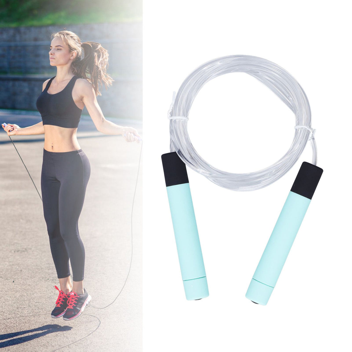 Children Skipping Rope Rainbow Luminous Fitness Skipping Rope Flashing Student Fluorescent Skipping Rope