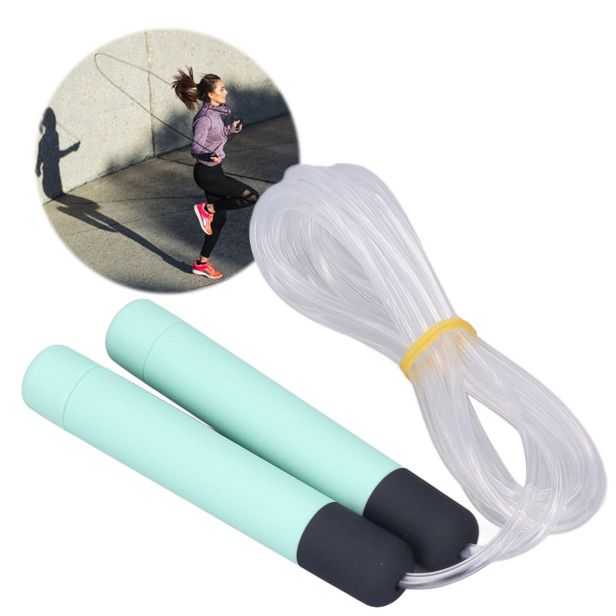 Glowing Skipping Rope LED Light Up Jumping Rope for Exercise Training Weight Loss FitnessGreen