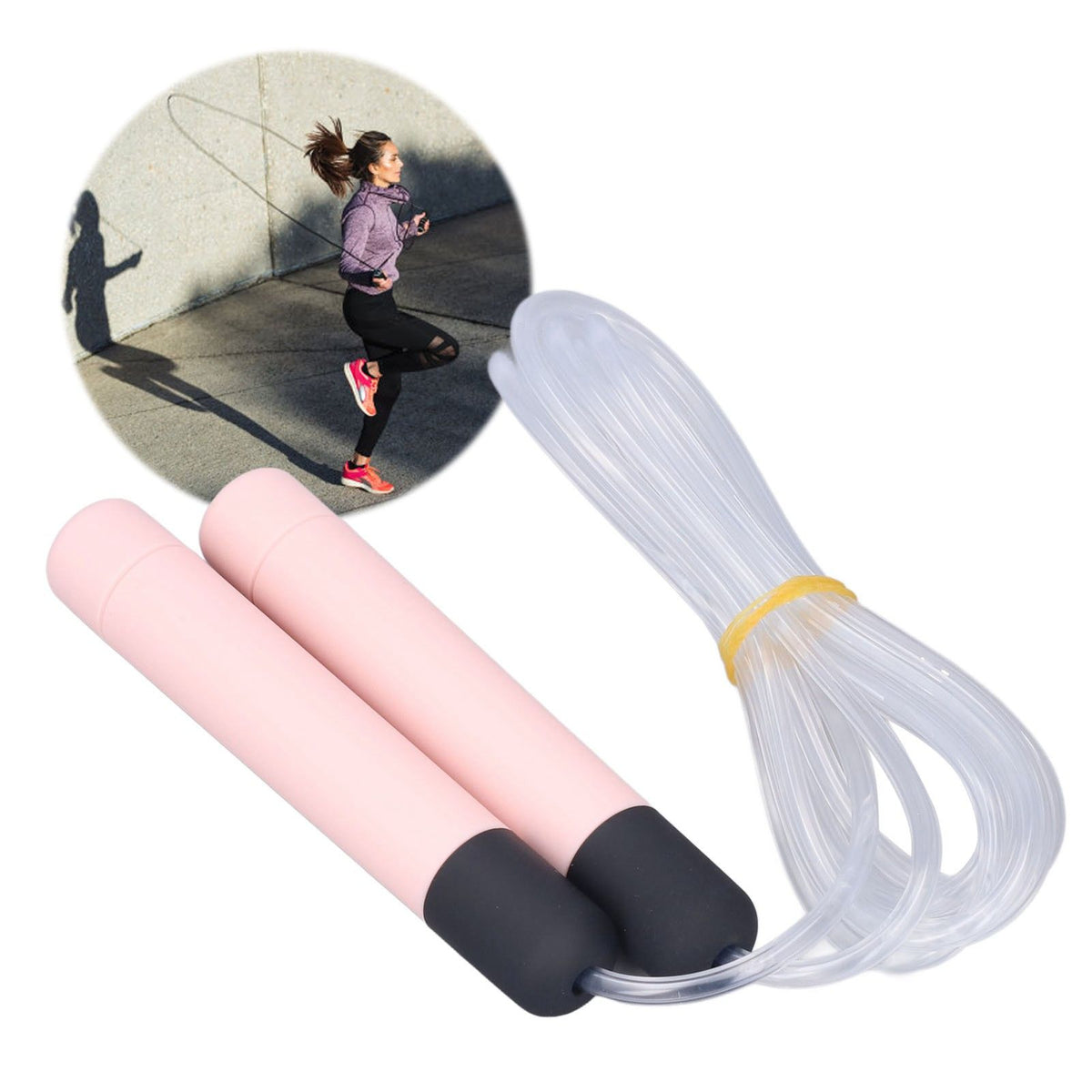 Glowing Skipping Rope LED Light Up Jumping Rope for Exercise Training Weight Loss FitnessPink