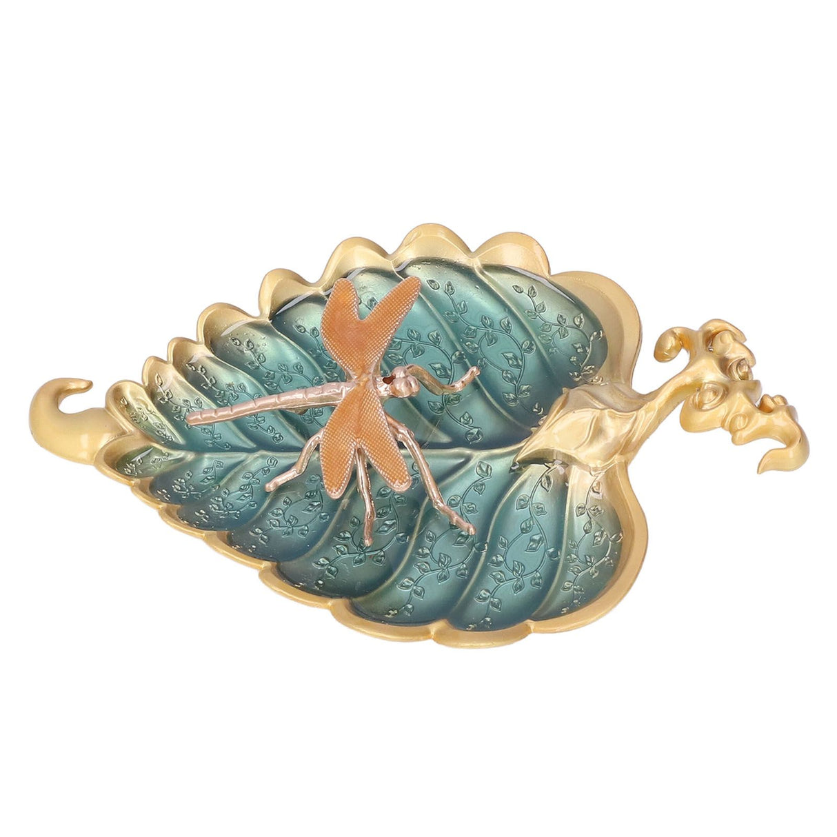 Incense Stick Holder Bodhi Leaf Incense Decorated Plate for Living Room Home Decoration GiftBodhi Leaf Gold 037