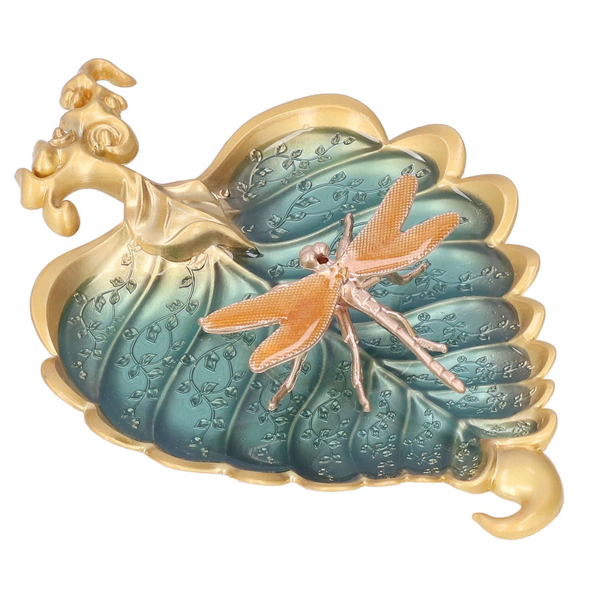 Incense Stick Holder Bodhi Leaf Incense Decorated Plate for Living Room Home Decoration GiftBodhi Leaf Gold 037