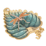 Incense Stick Holder Bodhi Leaf Incense Decorated Plate for Living Room Home Decoration GiftBodhi Leaf Gold 037 - Low Angle