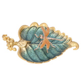 Incense Stick Holder Bodhi Leaf Incense Decorated Plate for Living Room Home Decoration GiftBodhi Leaf Gold 037