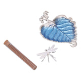 Incense Stick Holder Bodhi Leaf Incense Decorated Plate for Living Room Home Decoration GiftBodhi Leaf Silver 037 - Side View