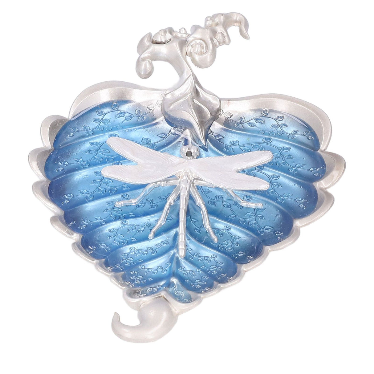 Incense Stick Holder Bodhi Leaf Incense Decorated Plate for Living Room Home Decoration GiftBodhi Leaf Silver 037