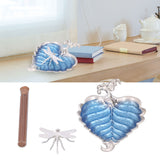 Incense Stick Holder Bodhi Leaf Incense Decorated Plate for Living Room Home Decoration GiftBodhi Leaf Silver 037