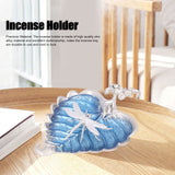 Incense Stick Holder Bodhi Leaf Incense Decorated Plate for Living Room Home Decoration GiftBodhi Leaf Silver 037