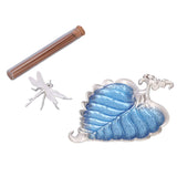 Incense Stick Holder Bodhi Leaf Incense Decorated Plate for Living Room Home Decoration GiftBodhi Leaf Silver 037