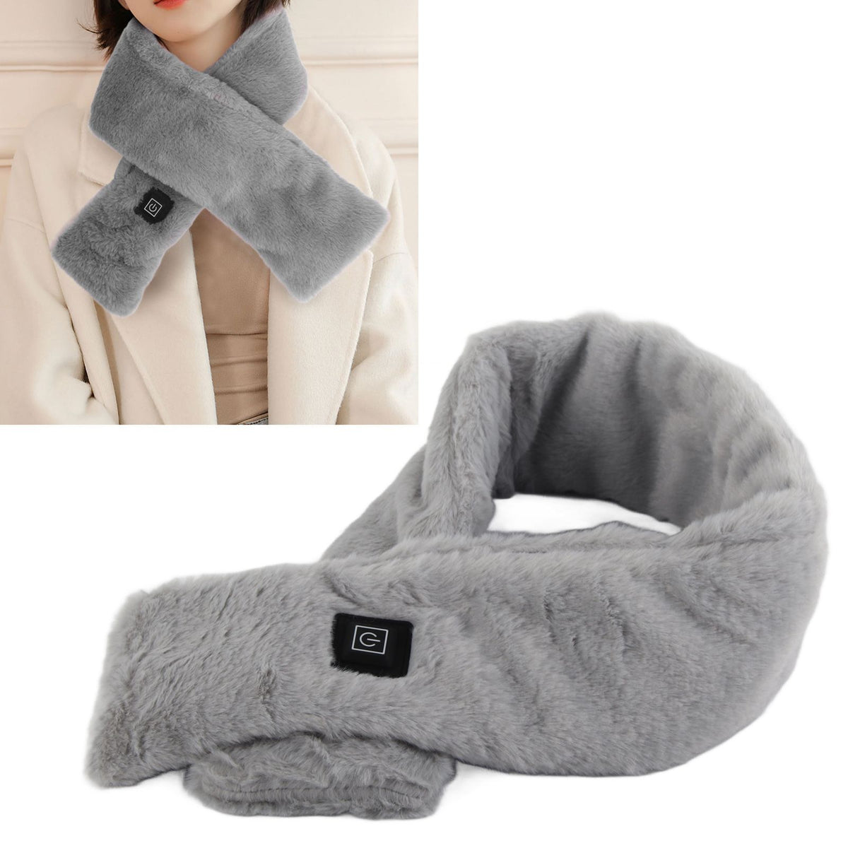 Electric Heated Scarf USB Powered Winter Warm Scarf 3 Gear Adjustable Comfortable Neck Scarf