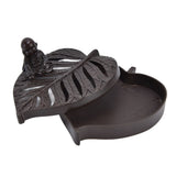 Incense Holder Burners Leaf Shape Mini Exquisite Durable Easy Clean Relieve Mood Home Decoration - Rear View