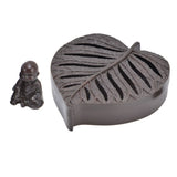 Incense Holder Burners Leaf Shape Mini Exquisite Durable Easy Clean Relieve Mood Home Decoration - Close-Up Angle