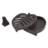 Incense Holder Burners Leaf Shape Mini Exquisite Durable Easy Clean Relieve Mood Home Decoration - Low Angle