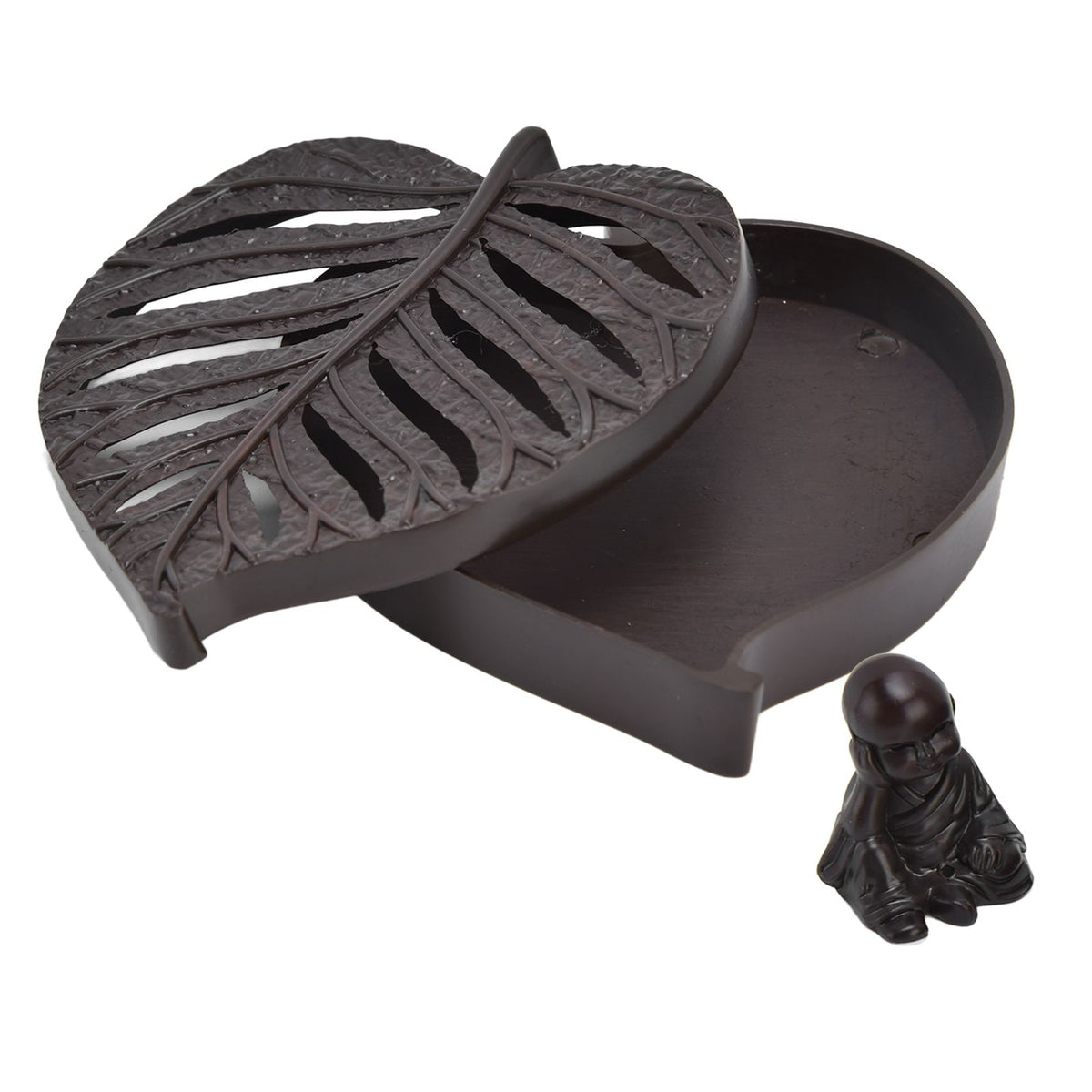 Incense Holder Burners Leaf Shape Mini Exquisite Durable Easy Clean Relieve Mood Home Decoration