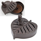 Incense Holder Burners Leaf Shape Mini Exquisite Durable Easy Clean Relieve Mood Home Decoration - Extra Image