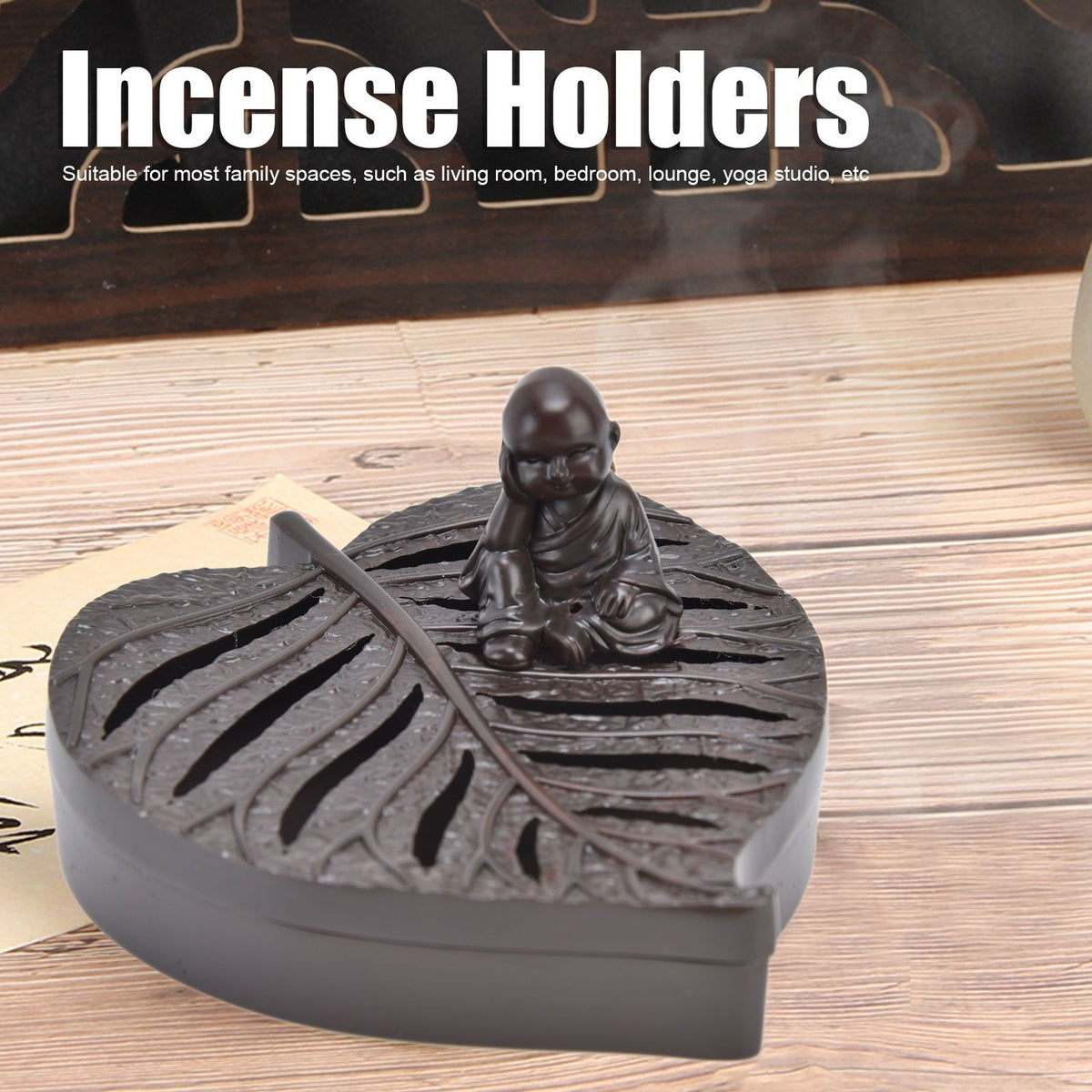 Incense Holder Burners Leaf Shape Mini Exquisite Durable Easy Clean Relieve Mood Home Decoration