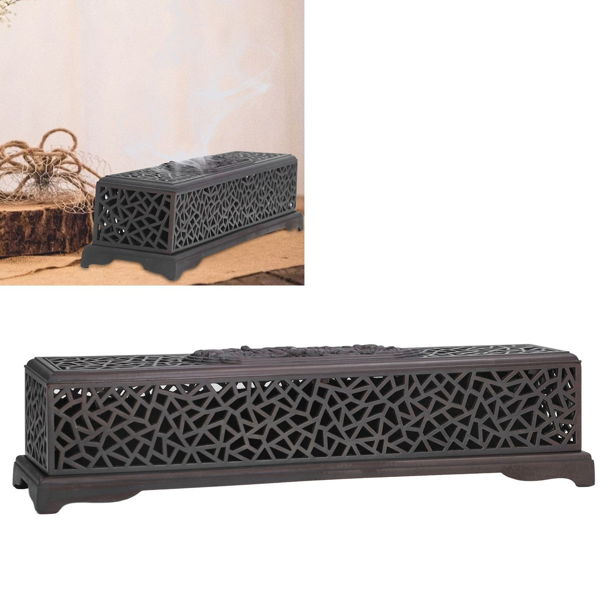 Incense Holder Burners Chinese Classical Lotuses Patten Exquisite Workmanship Use Safety Many Uses Home Decoration
