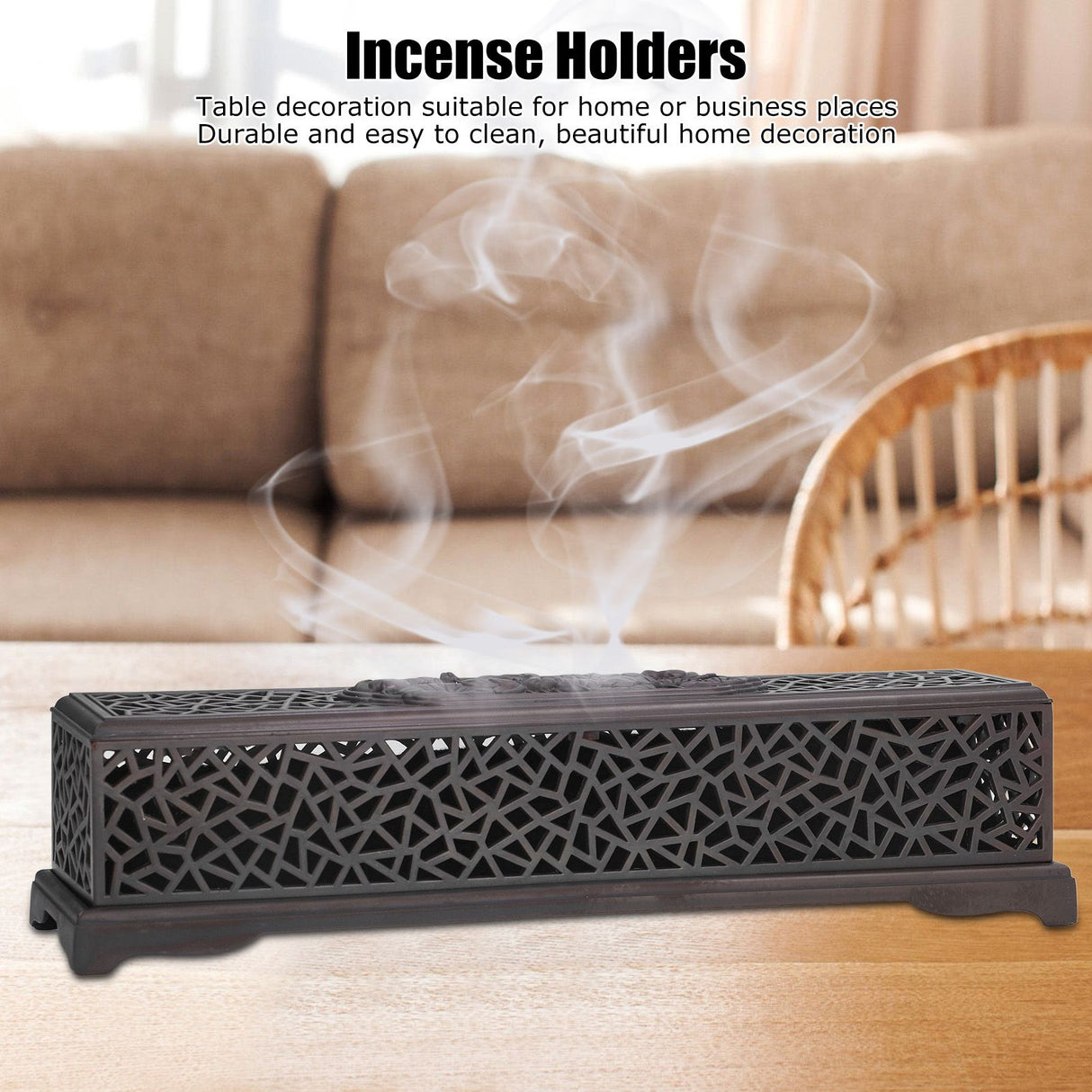 Incense Holder Burners Chinese Classical Lotuses Patten Exquisite Workmanship Use Safety Many Uses Home Decoration