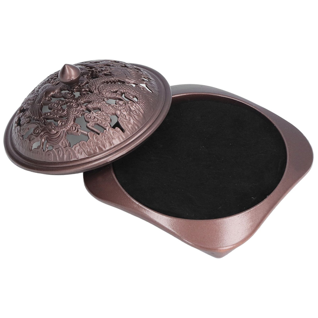 Incense Burner Antique Style Sturdy Durable Copper Alloy Glossy Exquisite Multifunction Powder Incense Burner