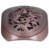Incense Burner Antique Style Sturdy Durable Copper Alloy Glossy Exquisite Multifunction Powder Incense Burner