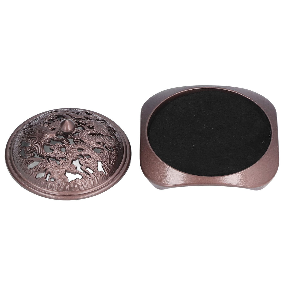Incense Burner Antique Style Sturdy Durable Copper Alloy Glossy Exquisite Multifunction Powder Incense Burner