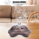 Incense Burner Antique Style Sturdy Durable Copper Alloy Glossy Exquisite Multifunction Powder Incense Burner - Extra Image