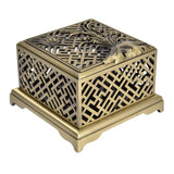 Incense Holder Multipurpose Zinc Alloy Incense Stand with Fireproof Cotton for Home Decoration