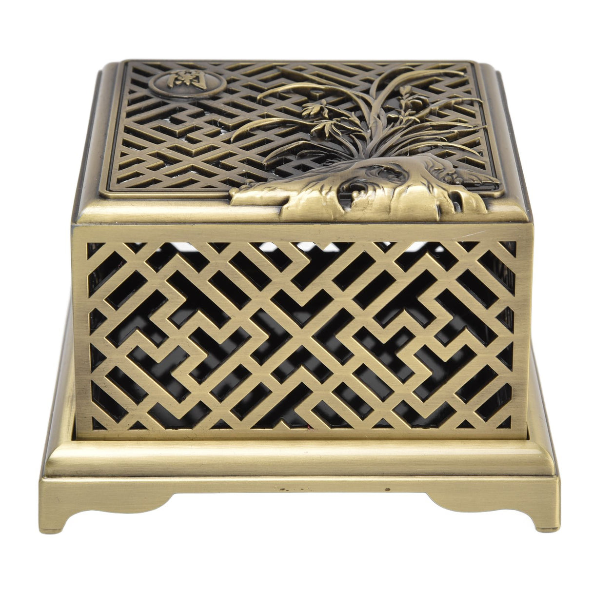 Incense Holder Multipurpose Zinc Alloy Incense Stand with Fireproof Cotton for Home Decoration